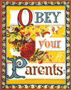 Obey Your Parents Postcard