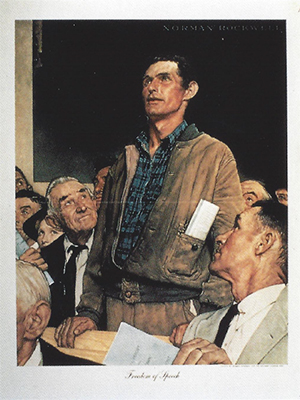 Norman Rockwell - "Freedom of Speech"